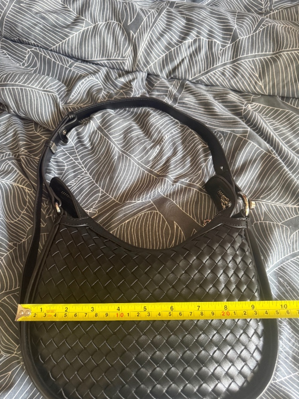 Black Vegan Leather, Designer Inspired Adjustable Bag - Picture 9 of 9